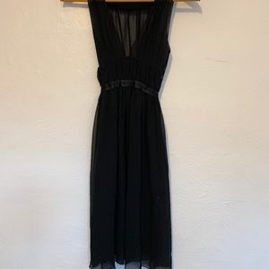 Black Sheer Dress, ribbon tie